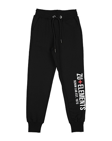 ZU+ELEMENTS Casual trouser Black 96% Cotton, 4% Elastane