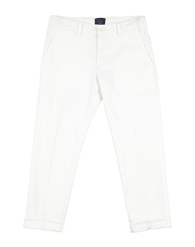 FAY Casual trouser JUNIOR White 98% Cotton, 2% Elastane