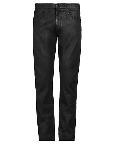 14BROS Denim trousers Black 80% Polyester, 20% Cotton