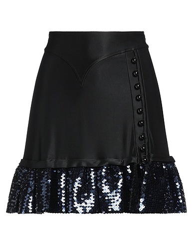 RABANNE Mini skirt Black 90% Viscose, 10% Elastane