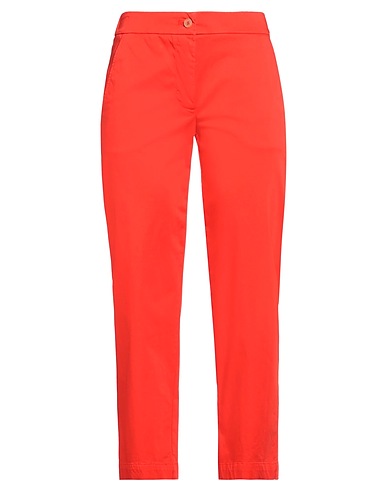 ROSSO35 Casual trouser Tomato red 97% Cotton, 3% Elastane