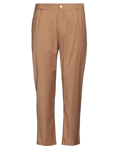 I'M BRIAN Casual trouser Camel 64% Polyester, 33% Viscose, 3% Lycra®