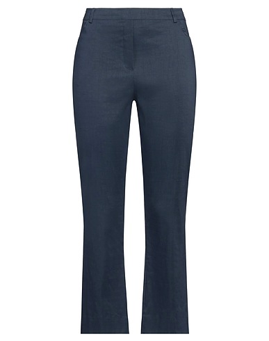 D.EXTERIOR Casual trouser Navy blue 69% Linen, 31% Elastane