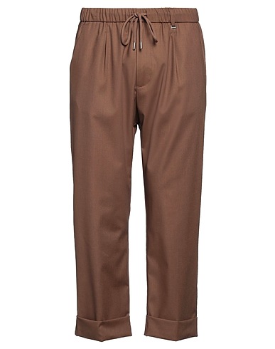 I'M BRIAN Casual trouser Brown 63% Polyester, 34% Viscose, 3% Lycra®