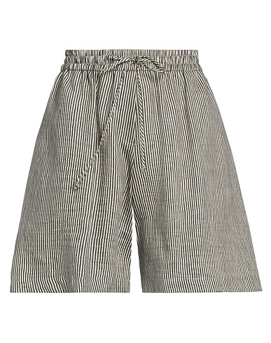 ALYSI Shorts & Bermuda Charcoal 88% Linen, 12% Polyamide