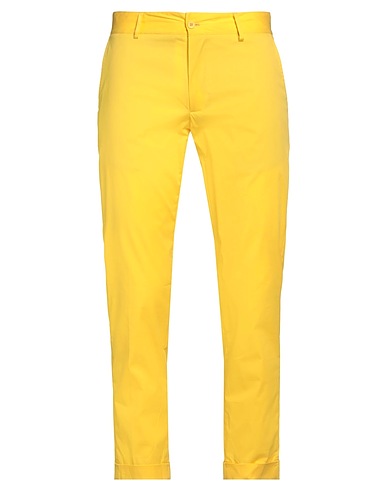 STILOSOPHY Casual pants Yellow 66% Cotton, 31% Polyamide, 3% Elastane