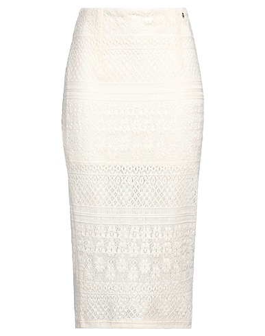 LIU •JO Midi skirt White 60% Cotton, 30% Polyamide, 10% Elastane