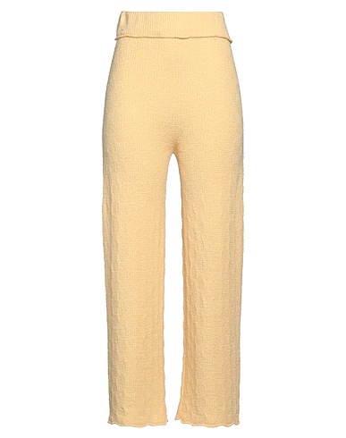 RUS Casual pants Yellow 70% Organic cotton, 30% Polyamide