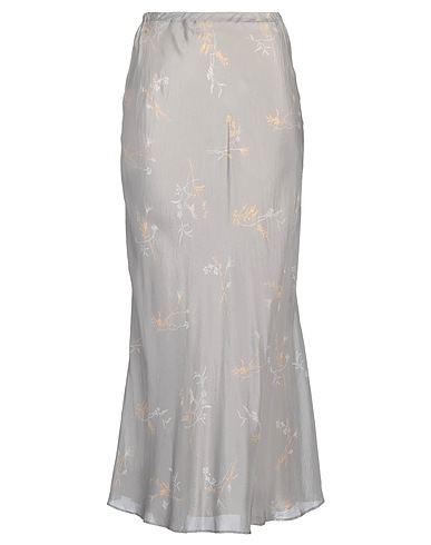ALYSI Long skirt Light grey 100% Viscose