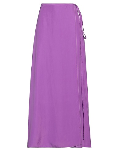 ALYSI Maxi Skirts Mauve 100% Silk