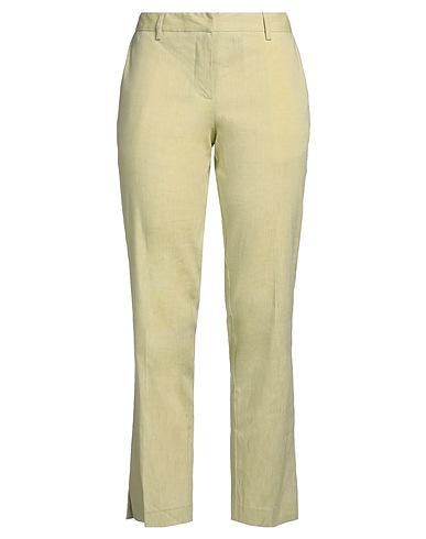 BALLANTYNE Casual pants Lime green 53% Linen, 45% Cotton, 2% Elastane
