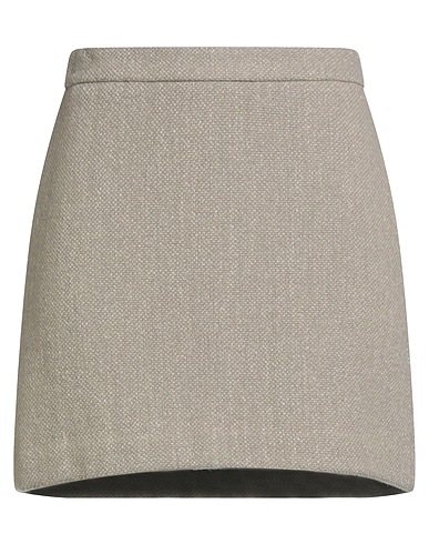 ROBERTO COLLINA Mini skirt Taupe 72% Wool, 22% Linen, 6% Nylon