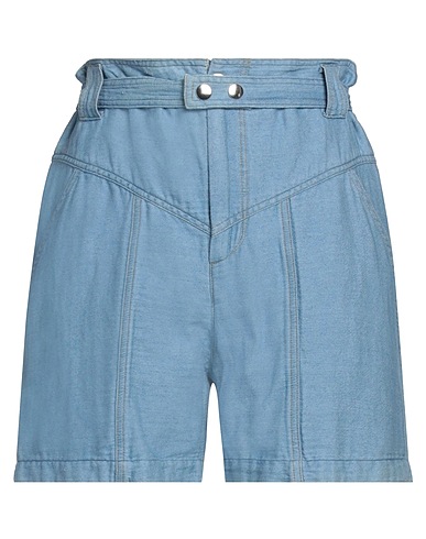 ISABEL MARANT Denim shorts Blue 64% Cotton, 36% Linen