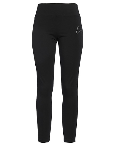 EA7 Athletic leggings Black 92% Cotton, 8% Elastane