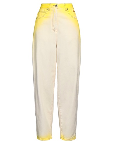 MSGM Denim trousers Yellow 100% Cotton