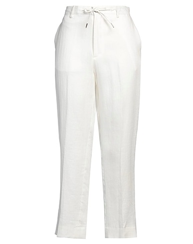 BRIGLIA 1949 Casual trouser White 100% Linen