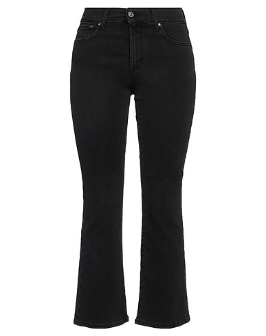ROŸ ROGER'S Denim trousers Black 80% Cotton, 18% Polyester, 2% Elastane
