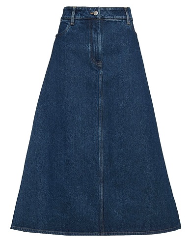 STUDIO NICHOLSON Denim skirt Blue 52% Recycled cotton, 48% Cotton