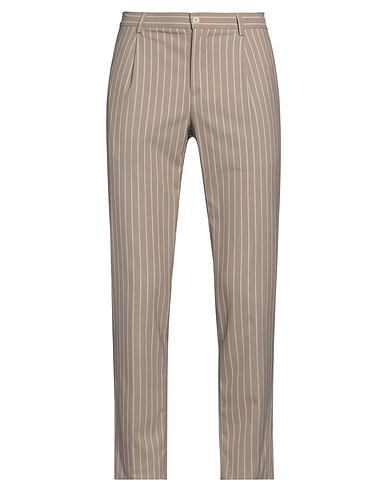 DANIELE ALESSANDRINI HOMME Casual pants Sand 62% Polyester, 35% Viscose, 3% Elastane