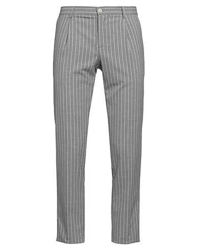DANIELE ALESSANDRINI HOMME Casual trouser Light grey 62% Polyester, 35% Viscose, 3% Elastane