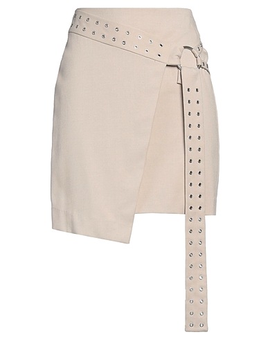 GESTUZ Mini skirt Beige 68% Polyester, 30% Viscose, 2% Elastane