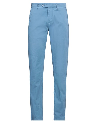 0/ZERO CONSTRUCTION Casual trouser Pastel blue 98% Cotton, 2% Elastane