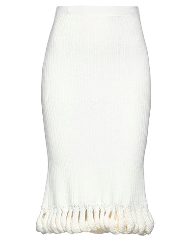 LIYA Midi skirt White 100% Cotton