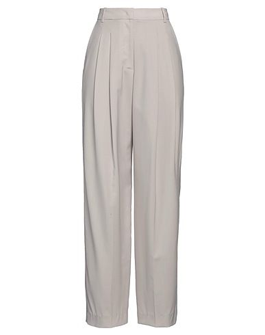 LOW CLASSIC Pantalone Grigio chiaro 100% Lana