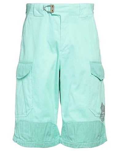 OBJECTS IV LIFE Shorts & Bermuda Light green 98% Cotton, 2% Elastane, Linen, Acrylic