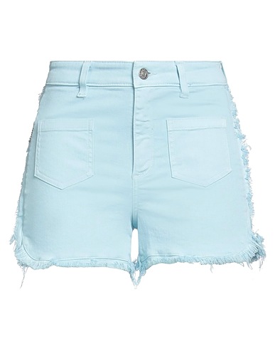 LATINO' Denim shorts Sky blue 98% Cotton, 2% Elastane
