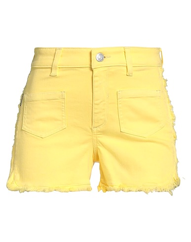 LATINO' Short en jean Jaune 98% Coton, 2% Élasthanne