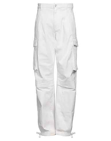 MOSCHINO JEANS Denim pants White 97% Cotton, 3% Elastane