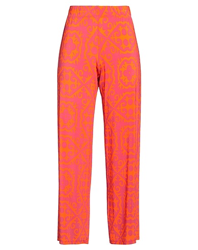 GIULIA VALLI Casual trouser Orange 94% Viscose, 6% Elastane