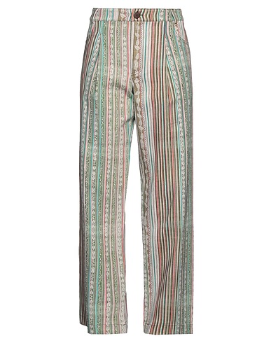 SIEDRÉS Denim pants Green 79% Cotton, 21% Linen
