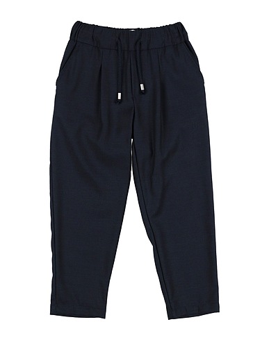 BIKKEMBERGS Casual trouser Midnight blue 76% Polyester, 22% Viscose, 2% Elastic fibres