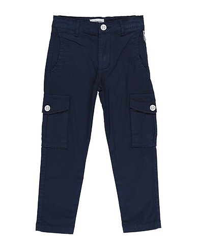 BIKKEMBERGS Casual trouser Navy blue 98% Cotton, 2% Elastane