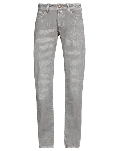 JACOB COHЁN Denim trousers Grey 100% Cotton