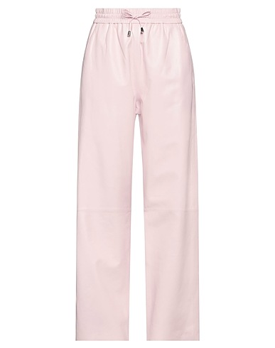 SUITE 22 Casual trouser Pink 100% Lambskin