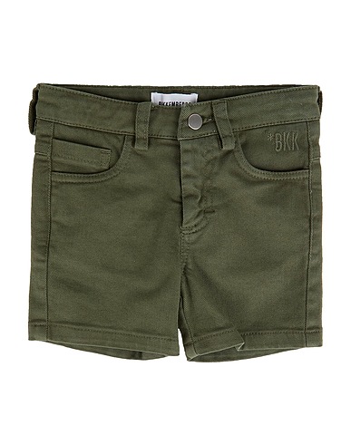 BIKKEMBERGS Denim trousers Military green 97% Cotton, 3% Elastic fibres