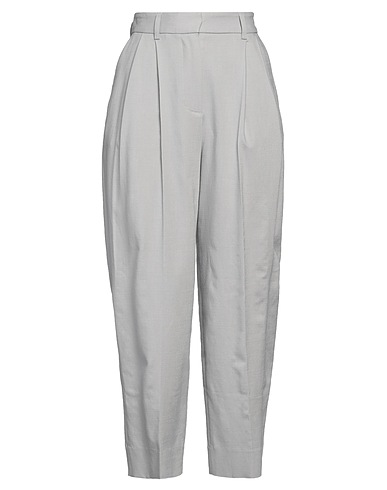 HOUSE OF DAGMAR Casual trouser Light grey 91% EcoVero™ viscose, 8% Polyester, 1% Elastane