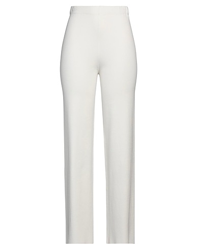 VICOLO Casual trouser White 70% Viscose, 30% Polyester