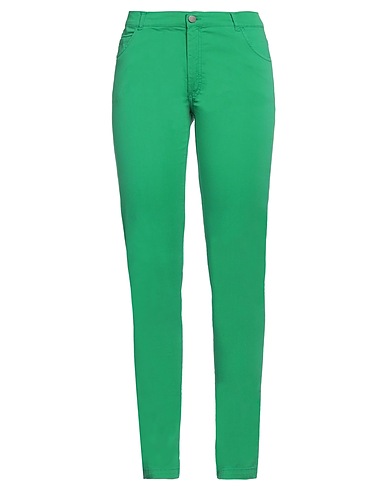 ROSSOPURO Casual trouser Green 96% Cotton, 4% Elastane