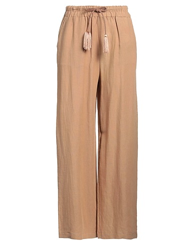 ALPHA STUDIO Повседневные брюки Верблюжий 74% Лен, 26% Вискоза