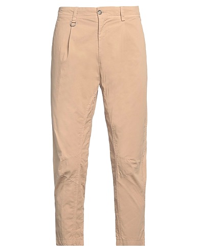 PAOLO PECORA Casual trouser Beige 97% Cotton, 3% Elastane