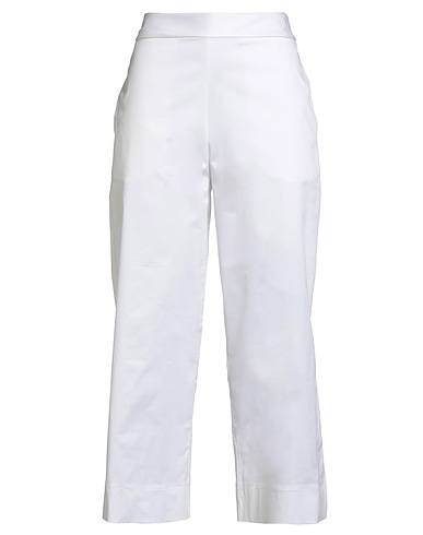 ALPHA STUDIO Casual trouser White 98% Cotton, 2% Elastane