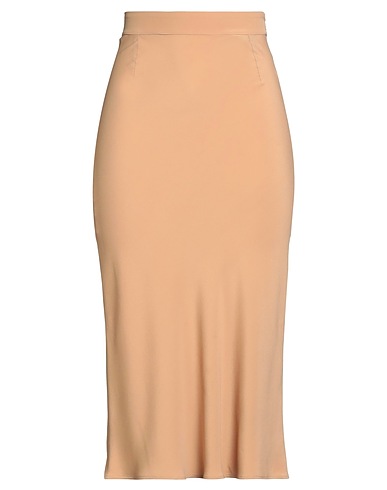 FEDERICA TOSI Midi skirt Camel 69% Silk, 31% Acetate