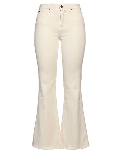 LEE Denim pants Ivory 78% Cotton, 14% Lyocell, 6% Elastomultiester, 2% Elastane