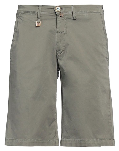 BARBATI Shorts & Bermuda Verde militare 98% Cotone, 2% Elastan