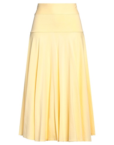 PLAN C Midi skirt Yellow 100% Cotton