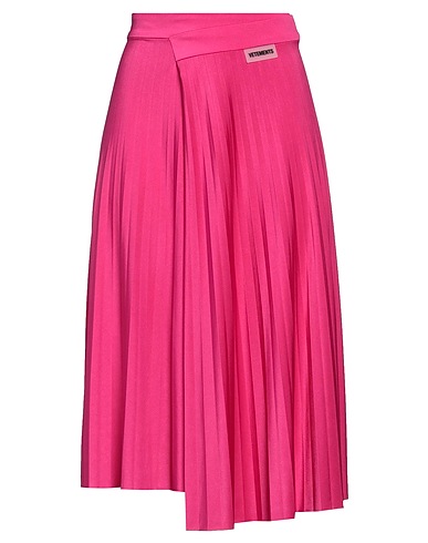 VETEMENTS Gonna midi Fucsia 93% Poliestere, 7% Elastan